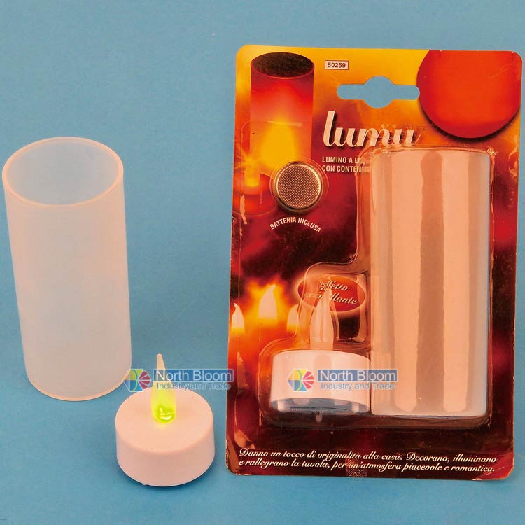  -Safe for usage-Size and color is various to choose-This style is battery for led light candle-It can last over 5hours  