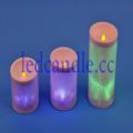 This is LED electronic candle lights, it is very likely to real candle, but it use LED as lights source;

